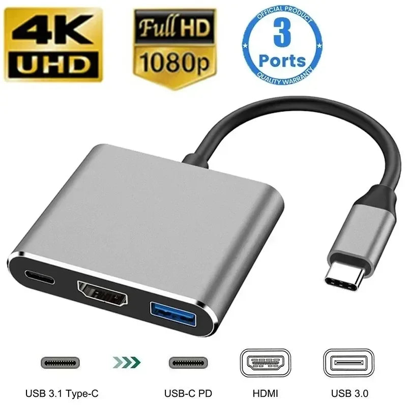 Hub USB-C, divisor USB 8 em 1, extensor USB com 4 portas USB, 1 porta USB-C, leitor de cartão TF/SD e saída de áudio. Compatível com MacBook.